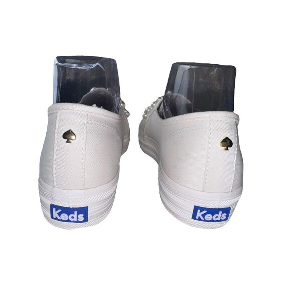 Keds X Kate Spade New York Triple Decker Pearl Embellished Slip-On Sneaker Sz 9 - Picture 8 of 11